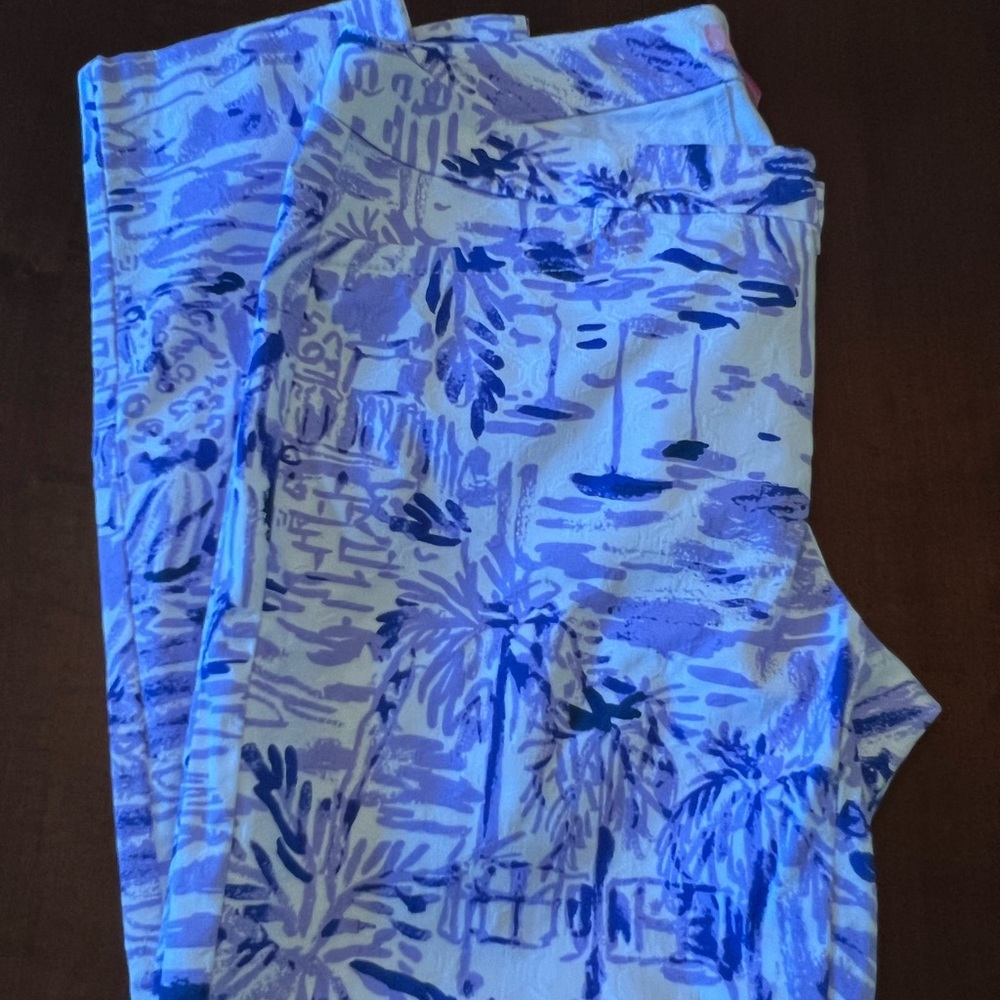 Lilly Pulitzer Kelly Skinny Ankle Lilac Verben Rock the Dock Size 8 NWOT